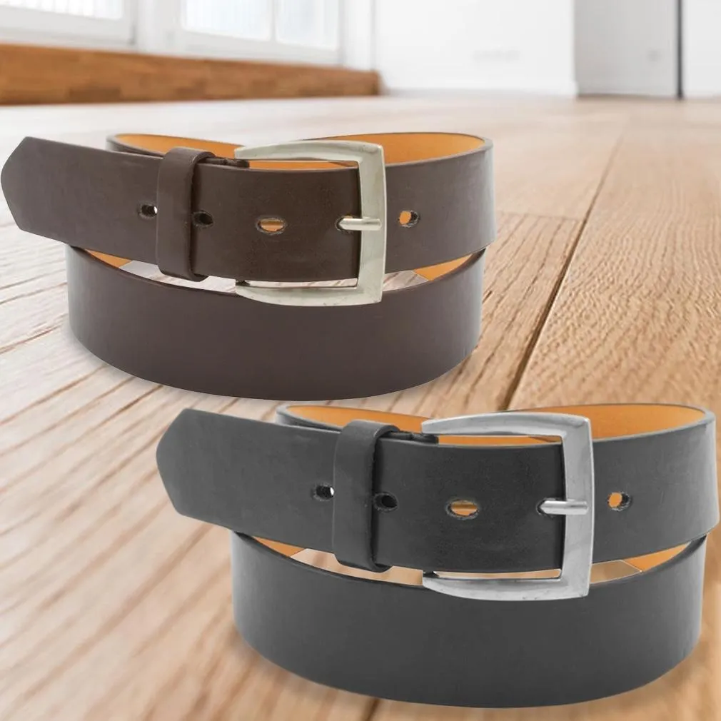 2-Pack: Men's Black & Brown Solid Belts