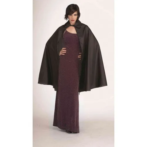 45" Black Taffeta CAPE Adult