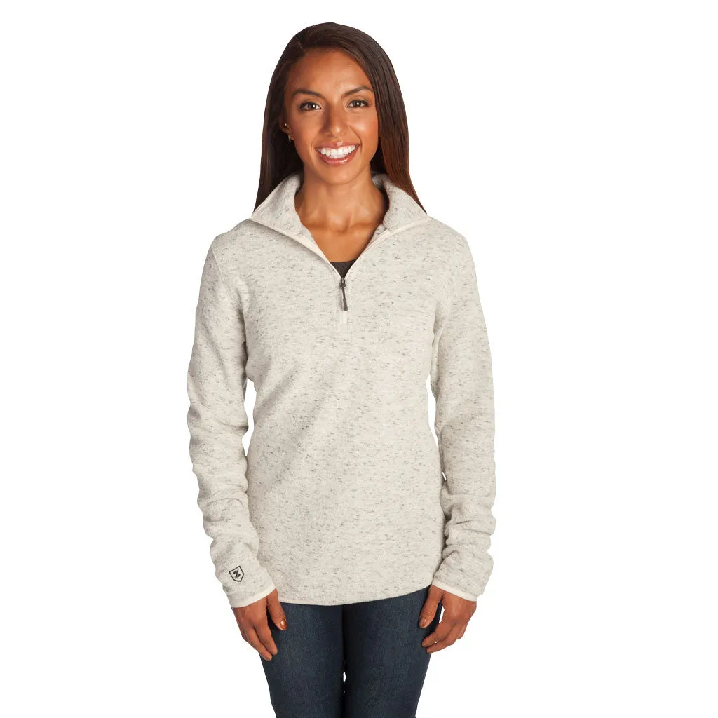 48-Hour Zusa Women's Oatmeal Chilly Fleece Quarter Zip