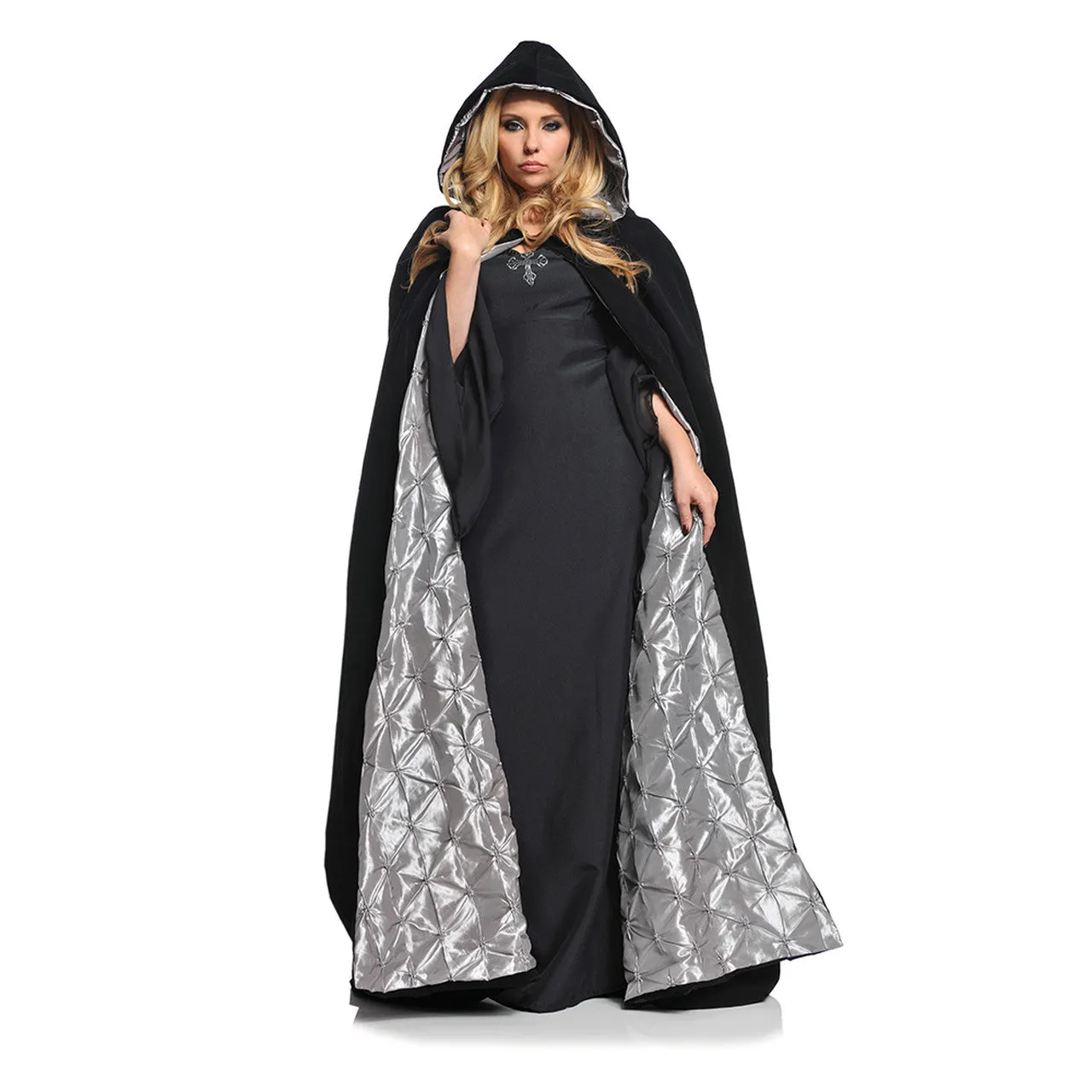 63" Deluxe Velvet & Satin Cape