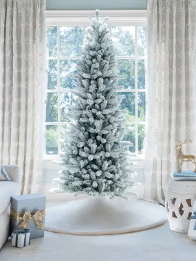 7.5' King Flock® Slim Tree Unlit - FINAL SALE