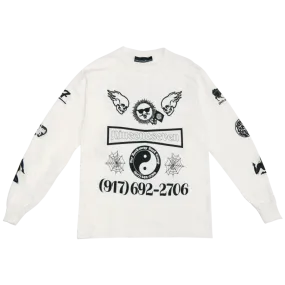 917 Collage L/S Tee - White