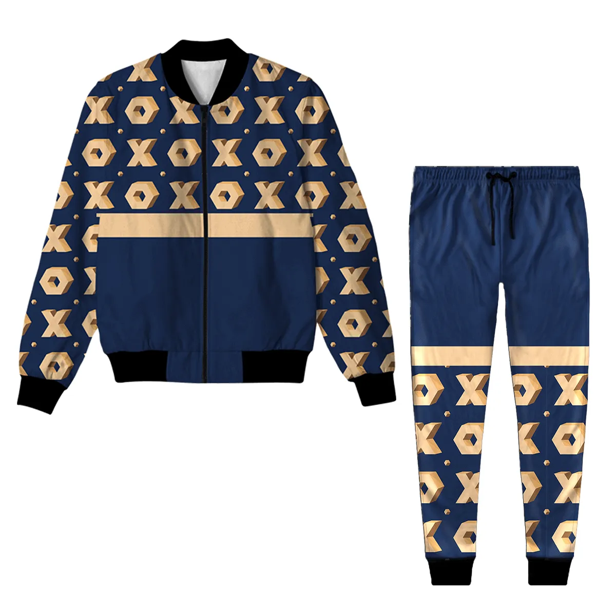 Abstract Pattern Jacket Track Suit