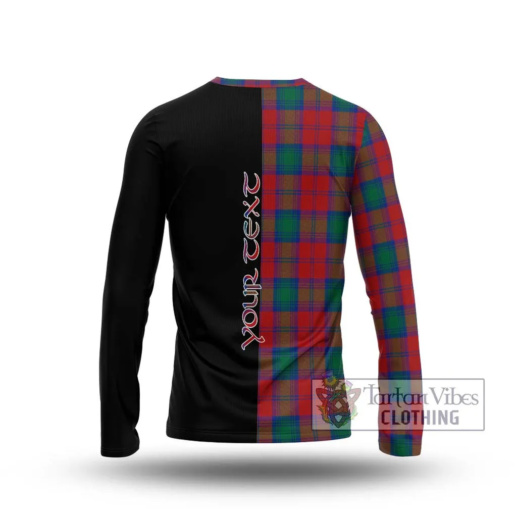 Affleck Tartan Long Sleeve T-Shirt with Family Crest and Half Of Me Style