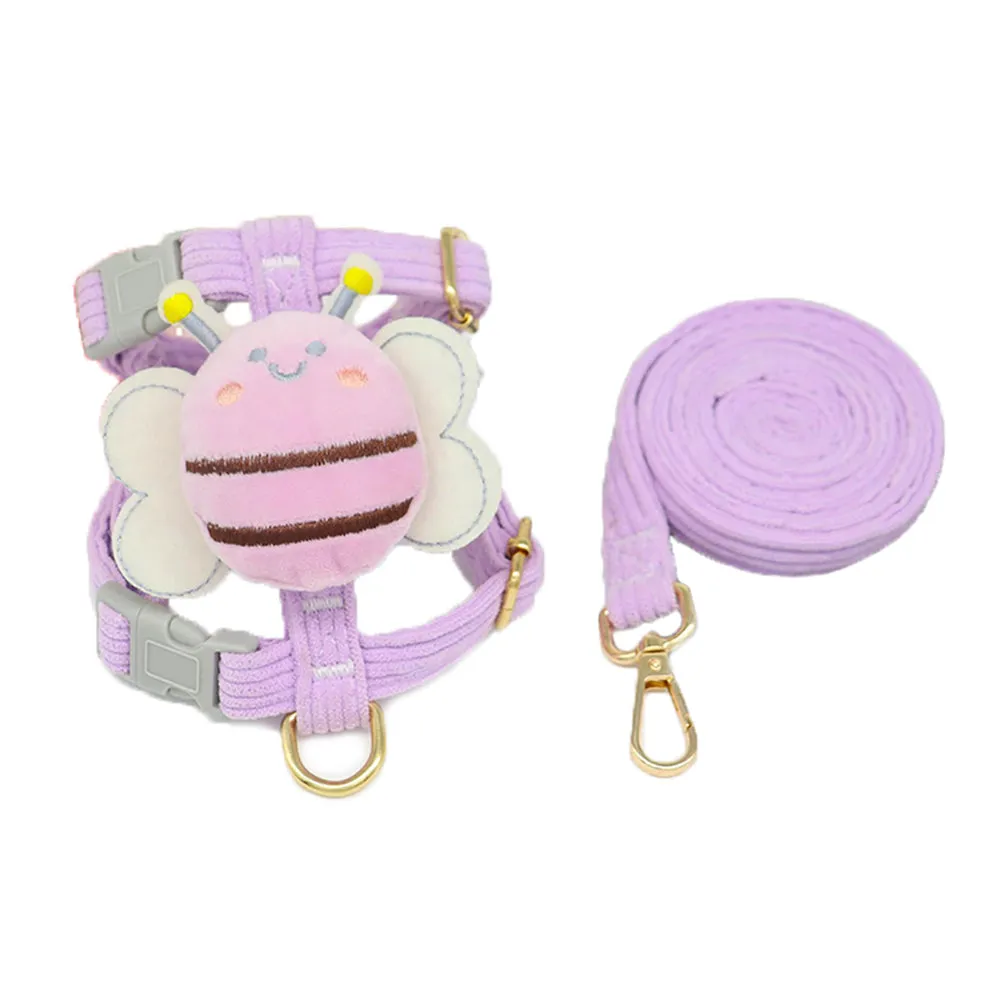 Aiitle Cute Bee 3D Pet Harness Leash Set