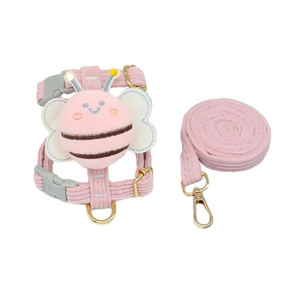 Aiitle Cute Bee 3D Pet Harness Leash Set