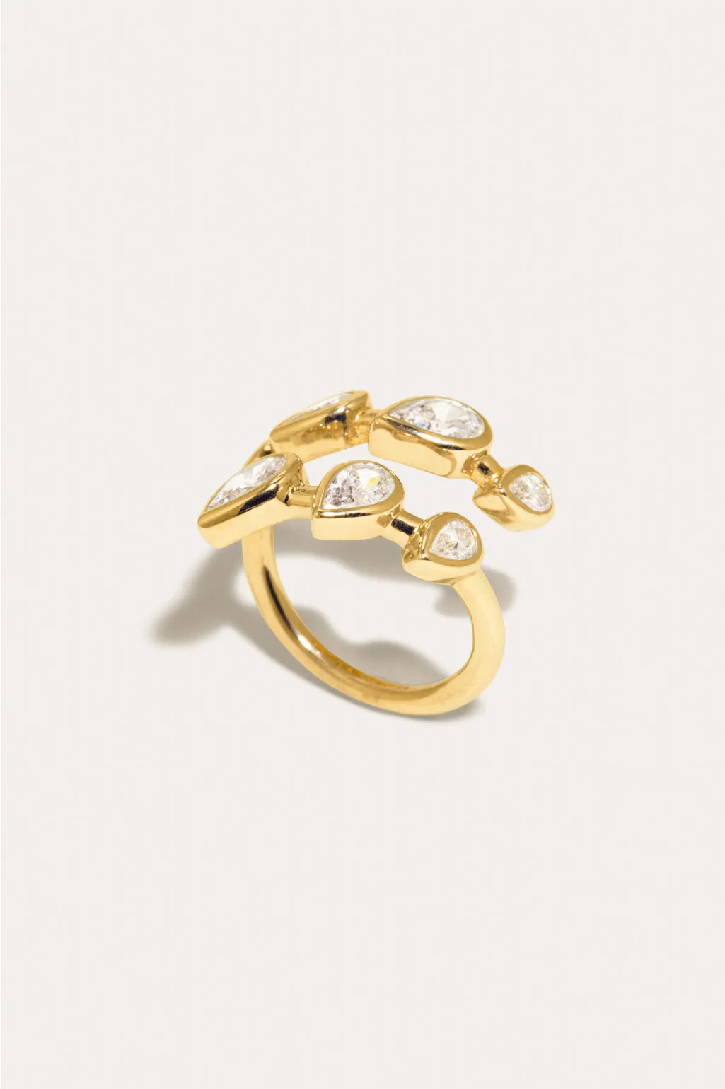 Arc - Zirconia and Recycled Gold Vermeil Ring