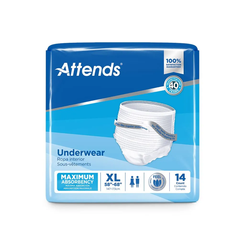 Attends Unisex Protective Underwear - Maximum Absorbency