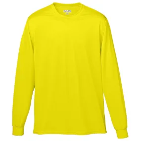 Augusta Sportswear Men's Power Yellow Wicking Long-Sleeve T-Shirt