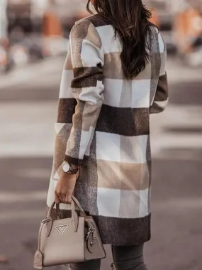 Autumn/Winter Plaid Overcoat