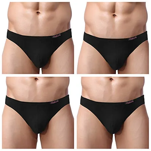 Avidlove Mens Bikini Briefs Underwear Low Rise Underwear Micro Hip Briefs (4 Pack)