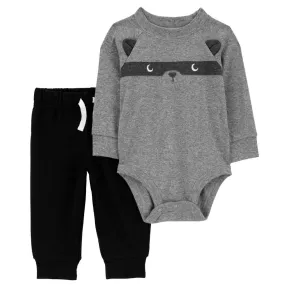 Baby Boys' 2-Piece Raccoon Bodysuit & Pants Set 1R976310