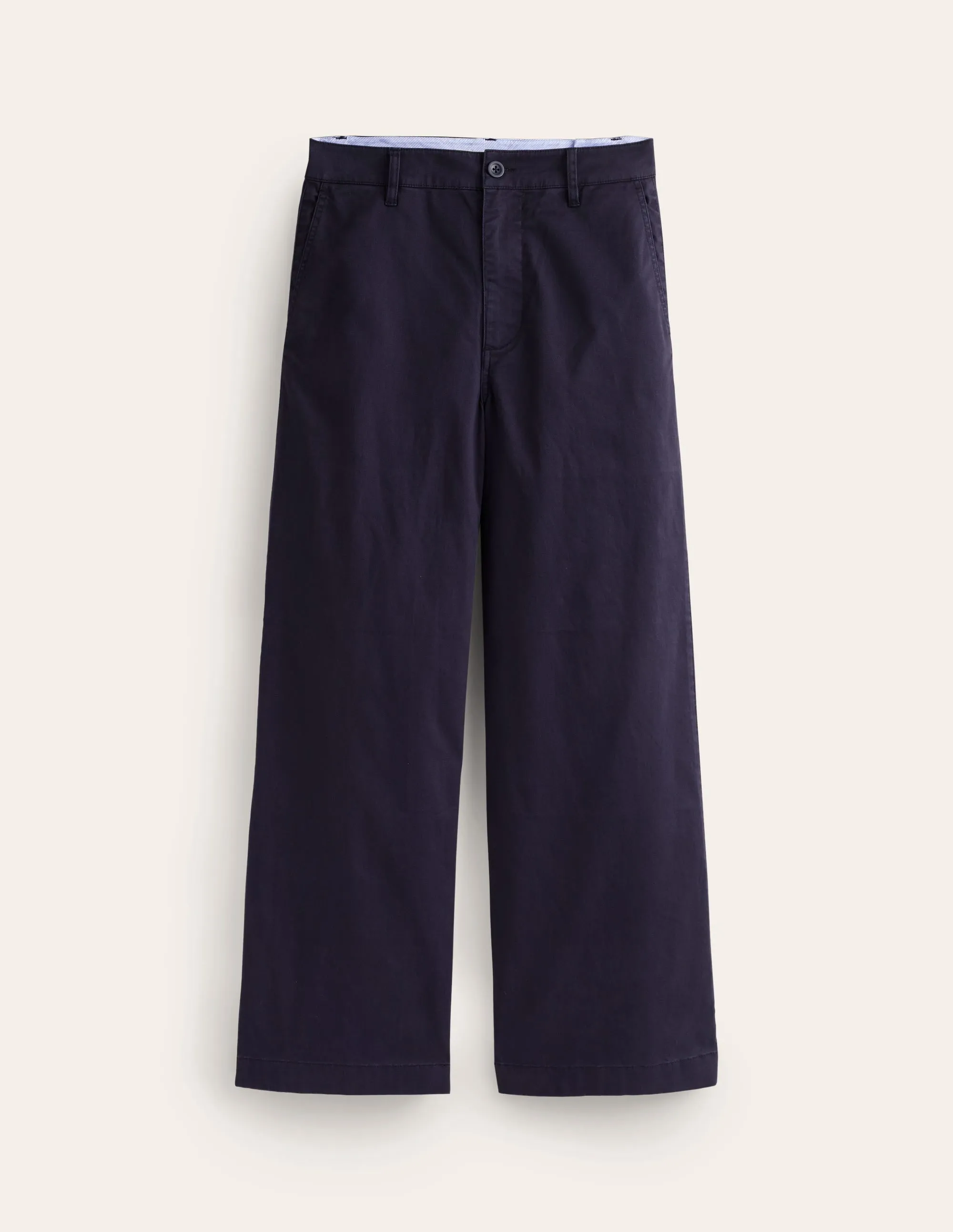 BARNSBURY WIDE LEG CHINO-Navy