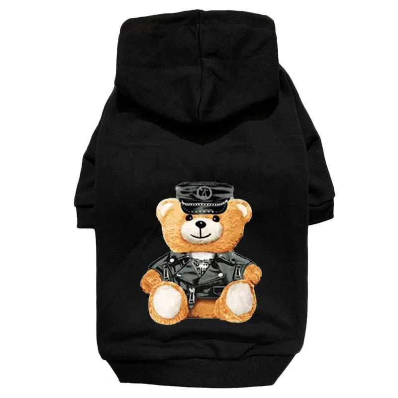 Bear-Printed Pet Clothes for Small Dogs