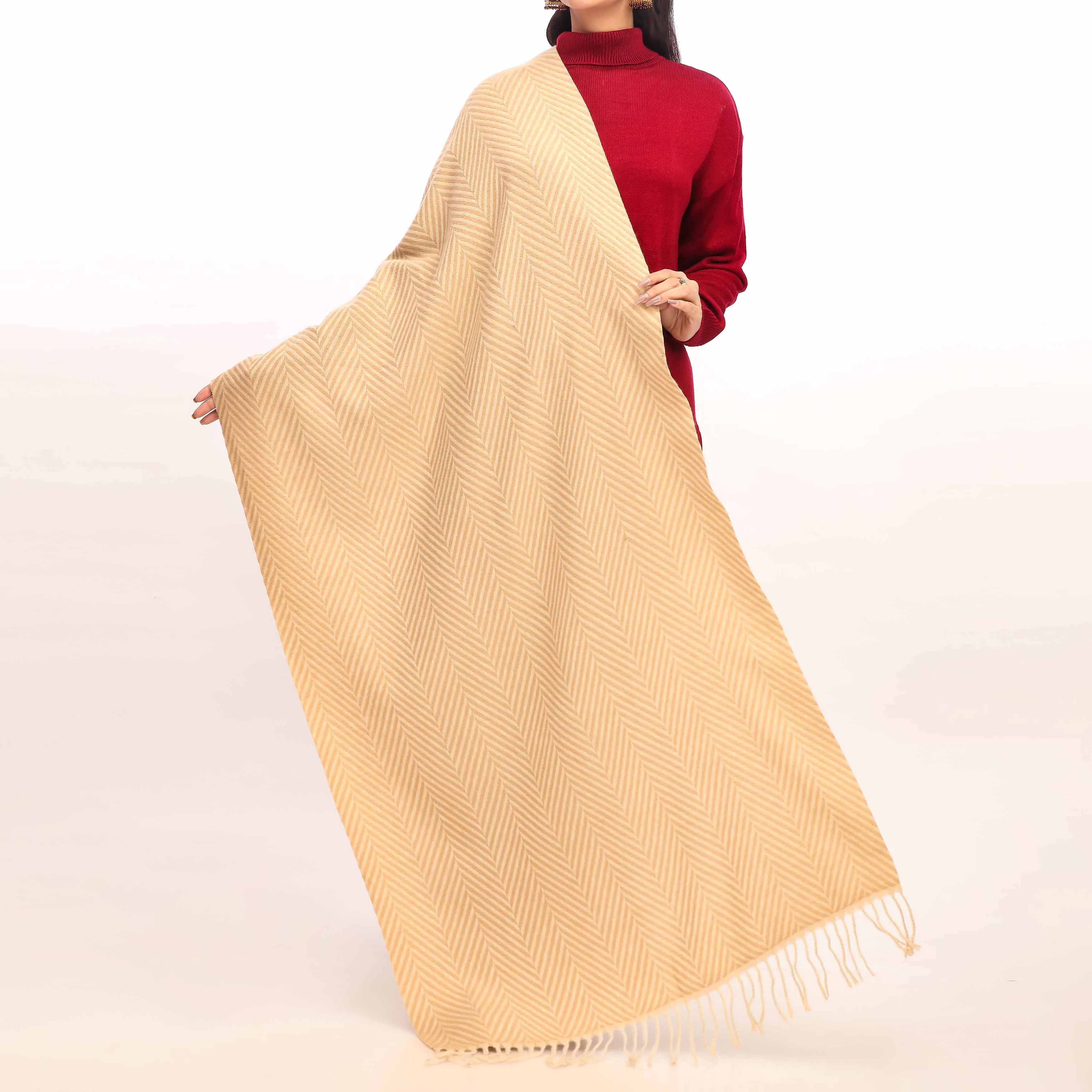 Beige Winter Stole PW4775