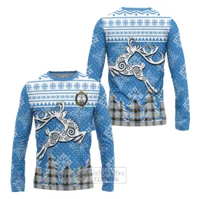 Bell Clan Christmas Long Sleeve T-Shirt Celtic Reindeer Style