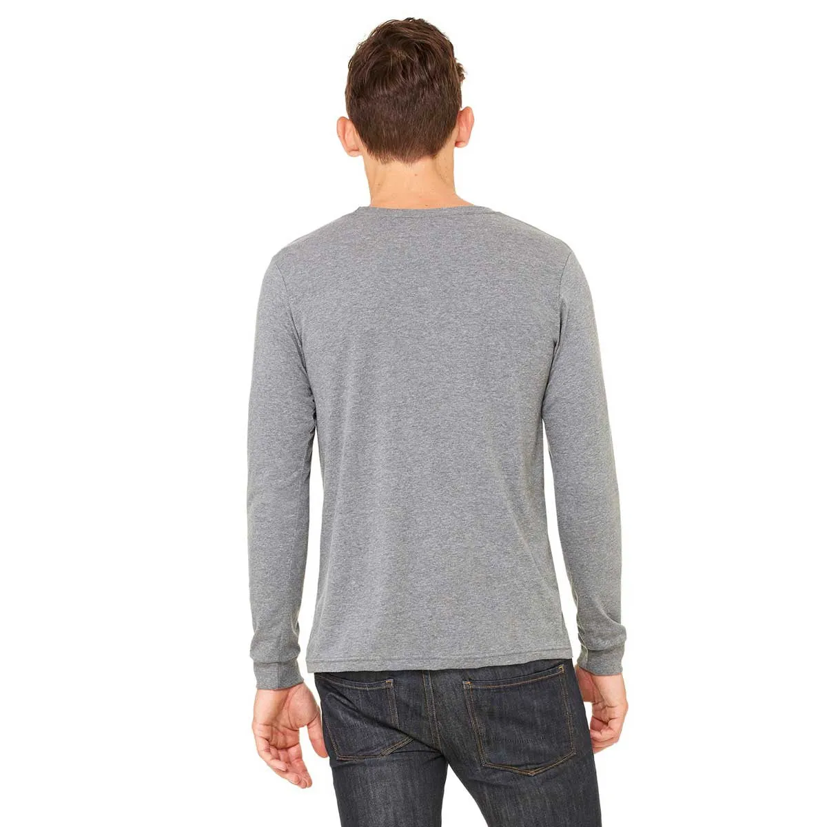 Bella   Canvas Men's Deep Heather Jersey Long-Sleeve T-Shirt