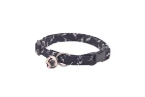 Black Lightning Bolts Cat Collar