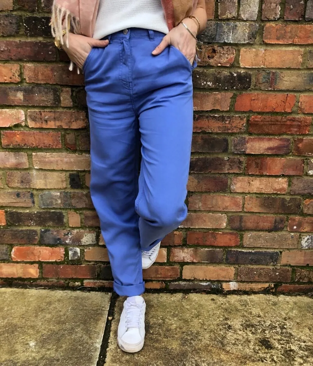 Blue Tencel Trousers Seconds