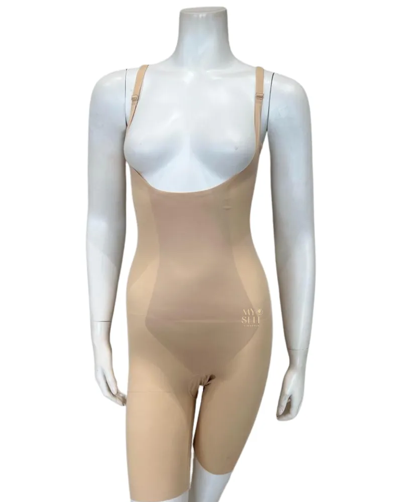 Body Beautiful Nude Open Bust Bodysuit with Legs