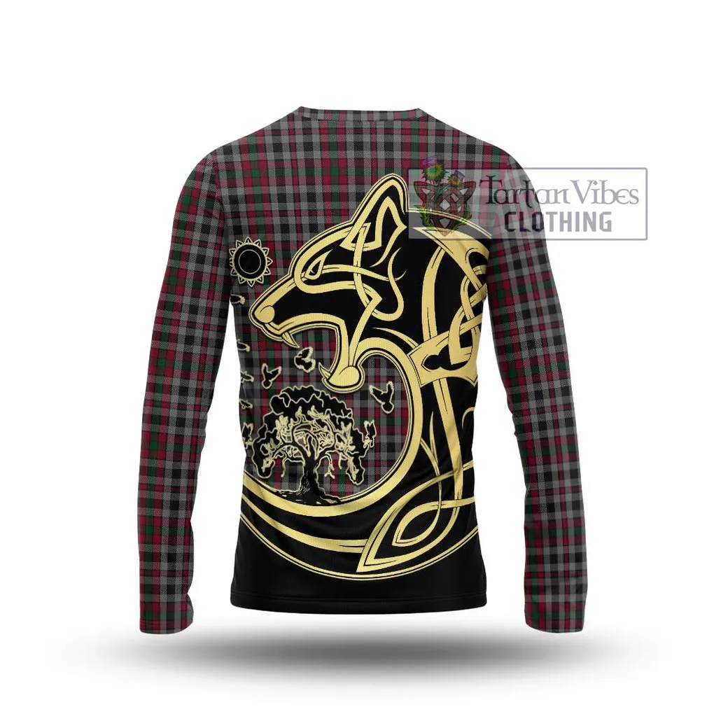 Borthwick Tartan Long Sleeve T-Shirt with Family Crest Celtic Wolf Style