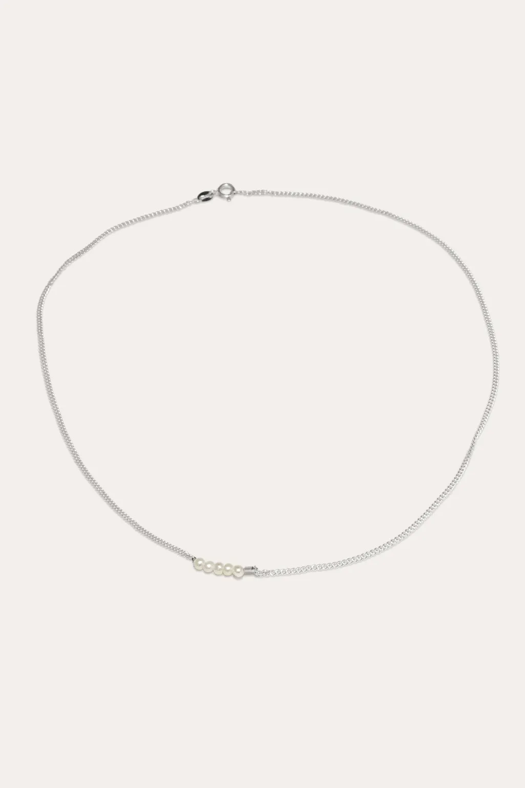 Breeze - Pearl and Platinum Plated Necklace