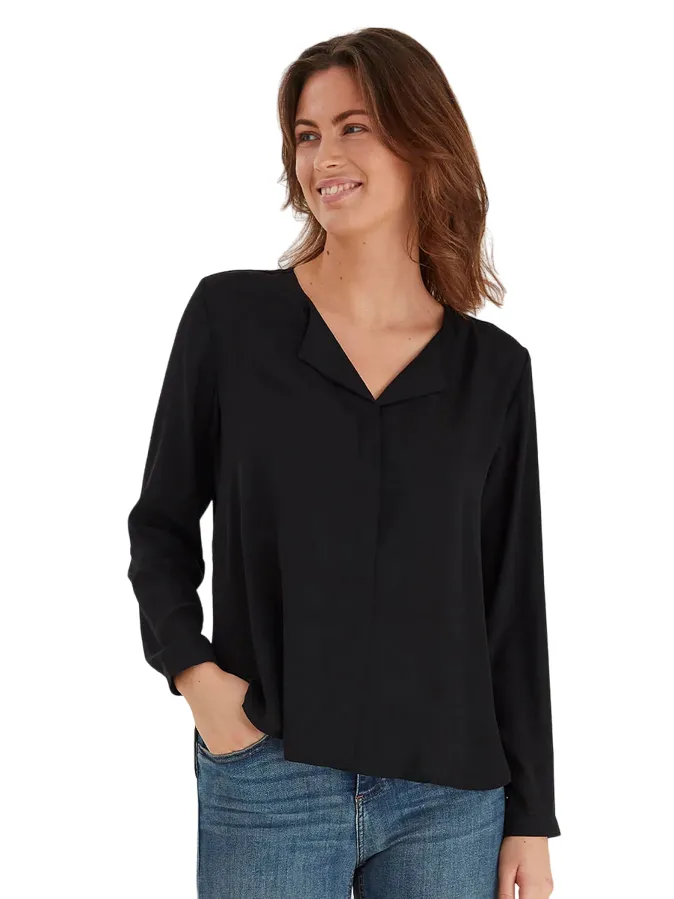 b.young Camicia da donna con scollo a V Bymmjoella Tunic Shirt 20812925 200451 black