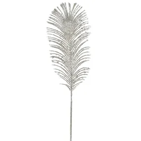 Champagne Glitter Peacock Feather Stem