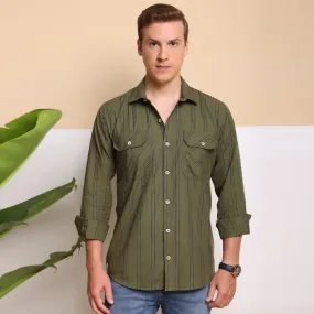 Check Regular Fit Cotton Shirt - Beige