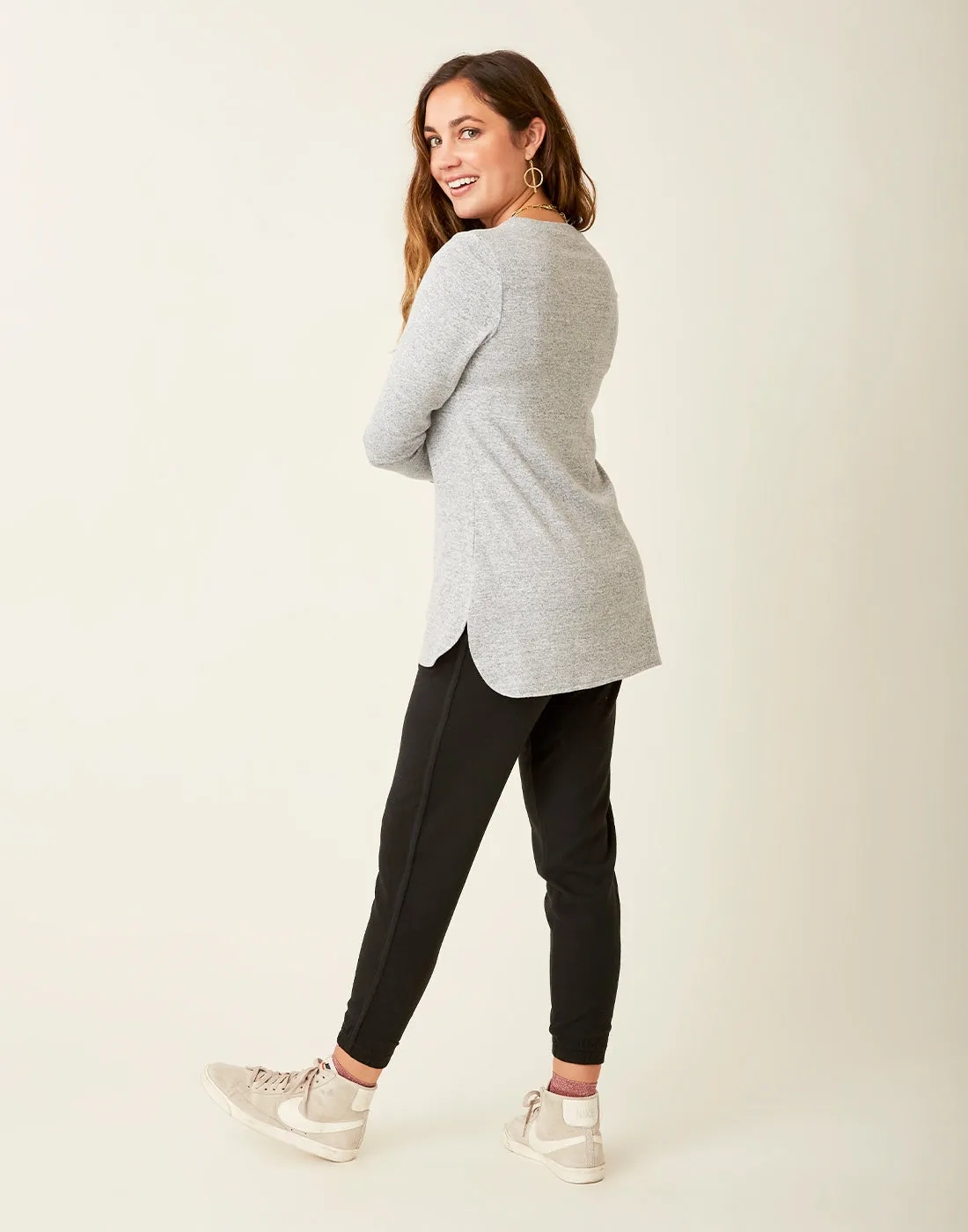 Chelsea Top: Heathered Graphite - FINAL SALE