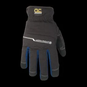 CLC FlexGrip L123X Work Gloves, Men's, XL, Open Cuff, Black