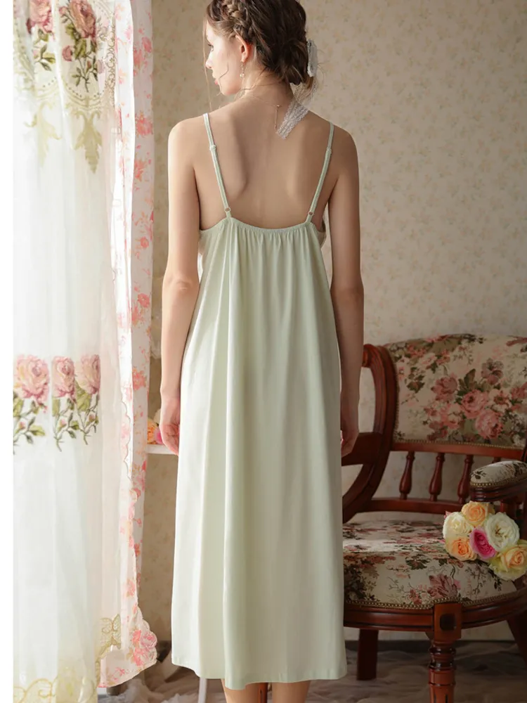 Comfort Sleeveless Nightdress Casual Slip Midi Dress