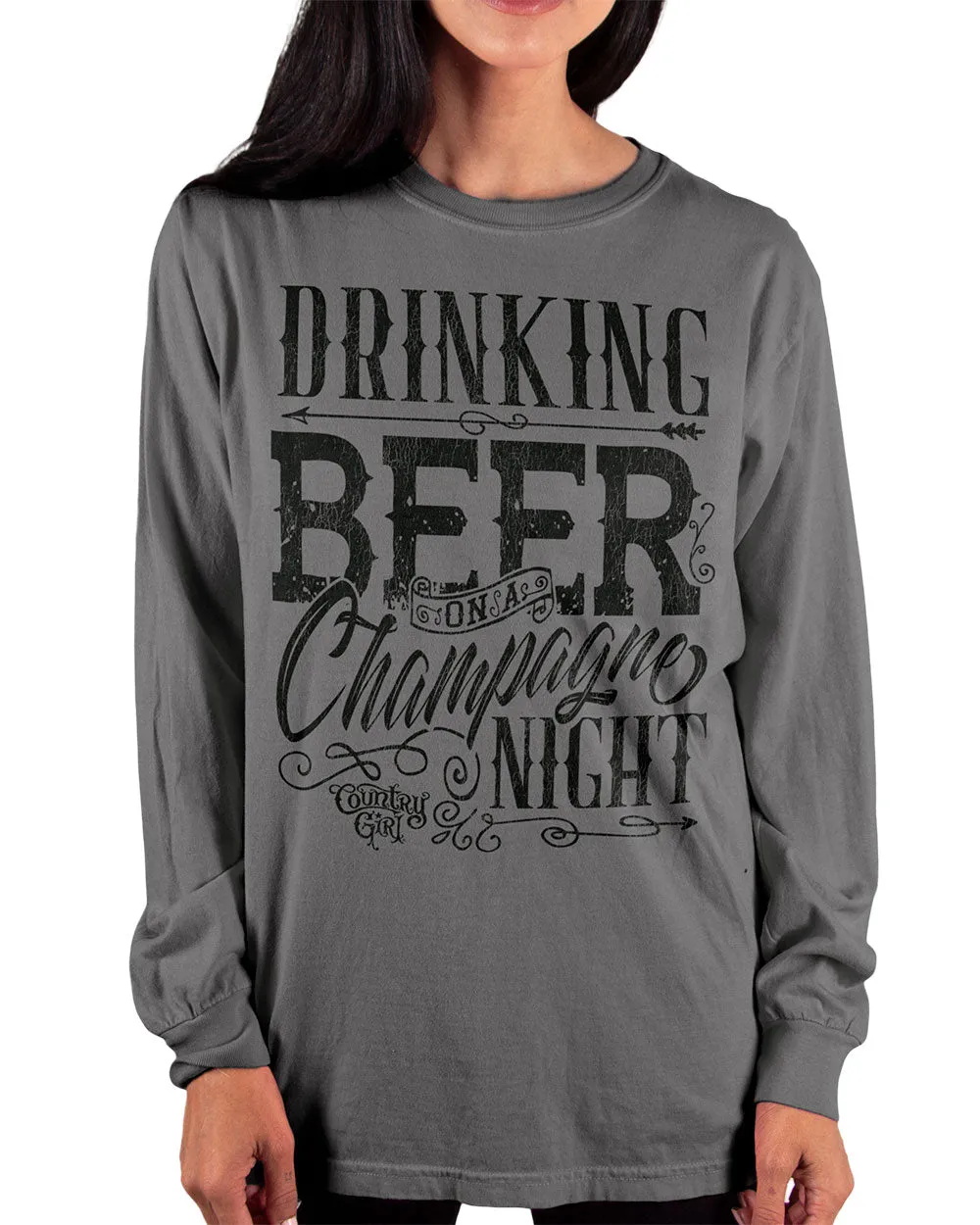 Country Girl® Women's Cotton Long Sleeve Champagne Night