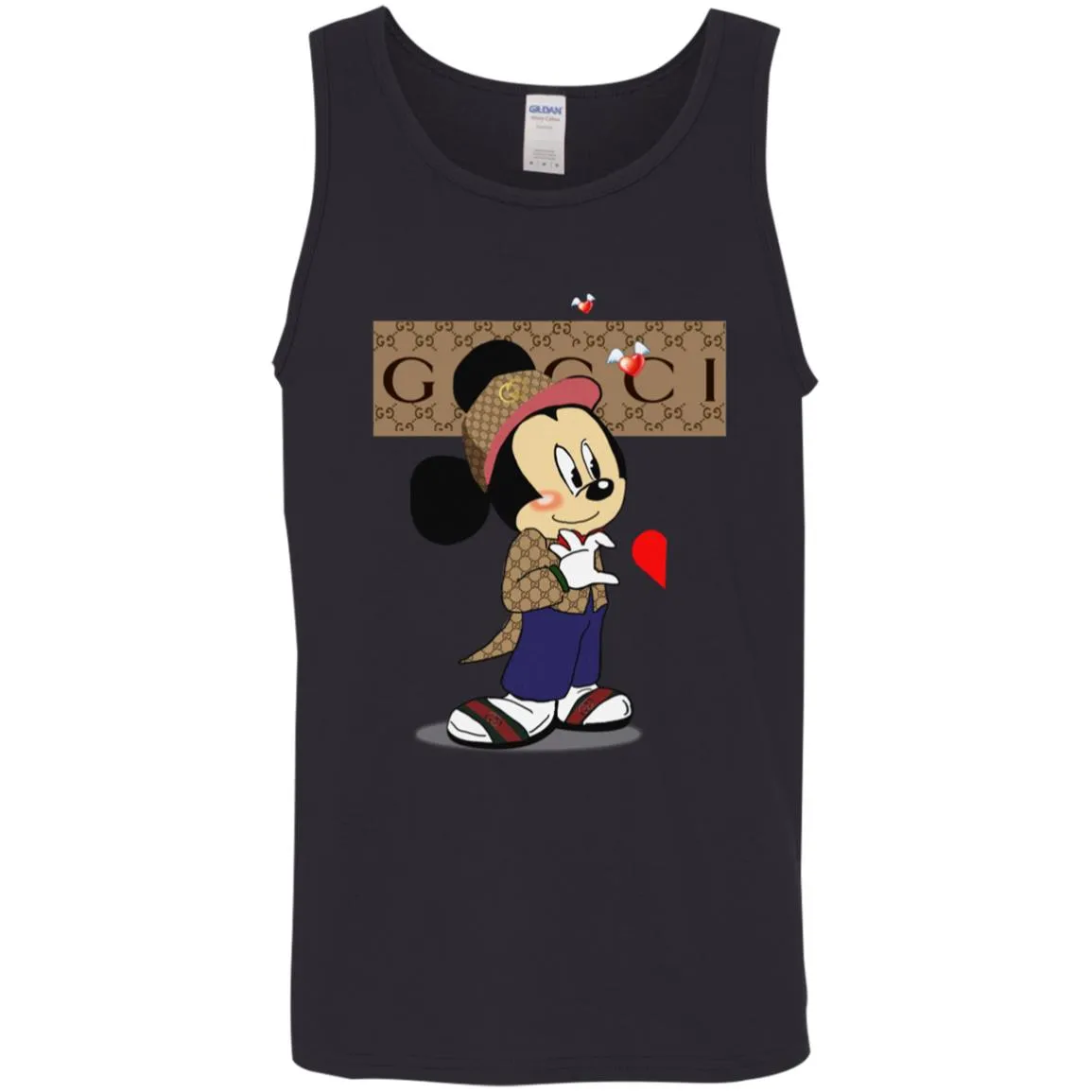 Couple Gucci Mickey Tshirt Valentine's Day Men Cotton Tank