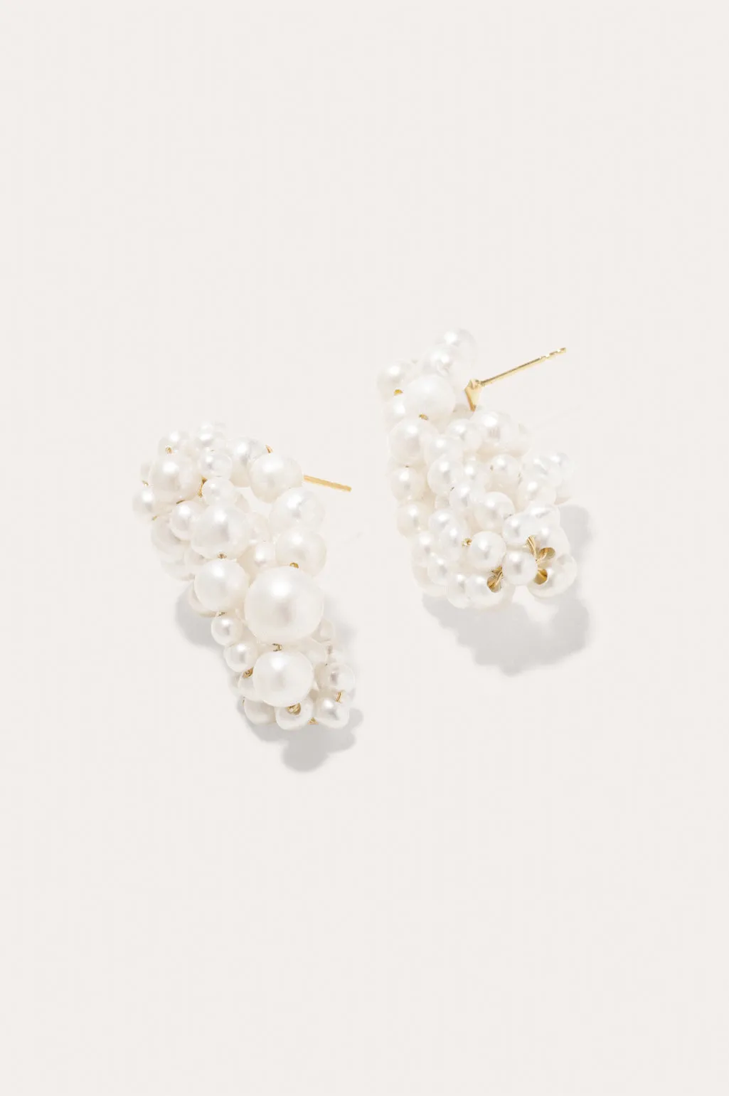 Cove - Pearl and Recycled Gold Vermeil Earrings