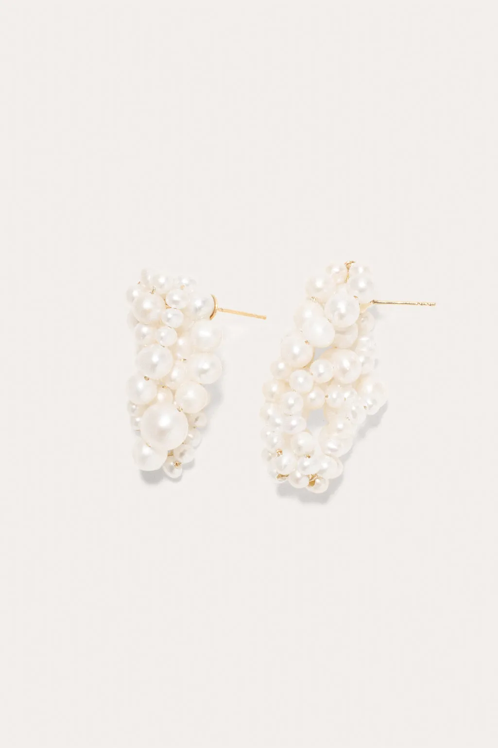 Cove - Pearl and Recycled Gold Vermeil Earrings