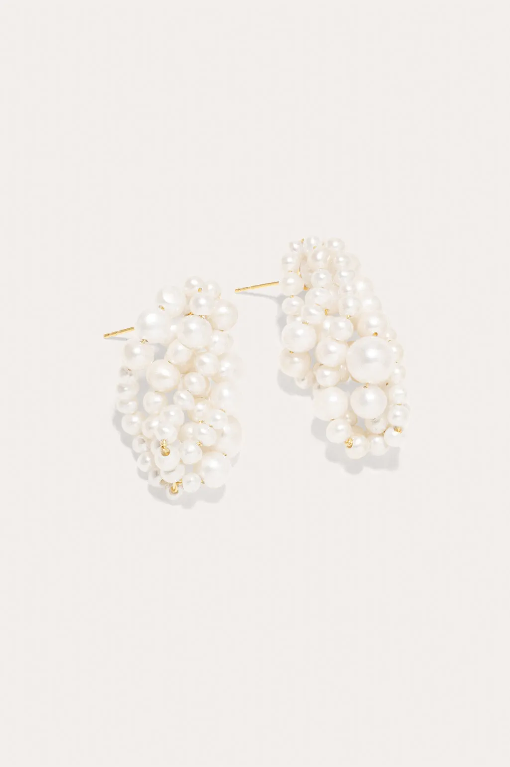 Cove - Pearl and Recycled Gold Vermeil Earrings