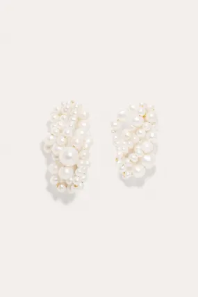 Cove - Pearl and Recycled Gold Vermeil Earrings