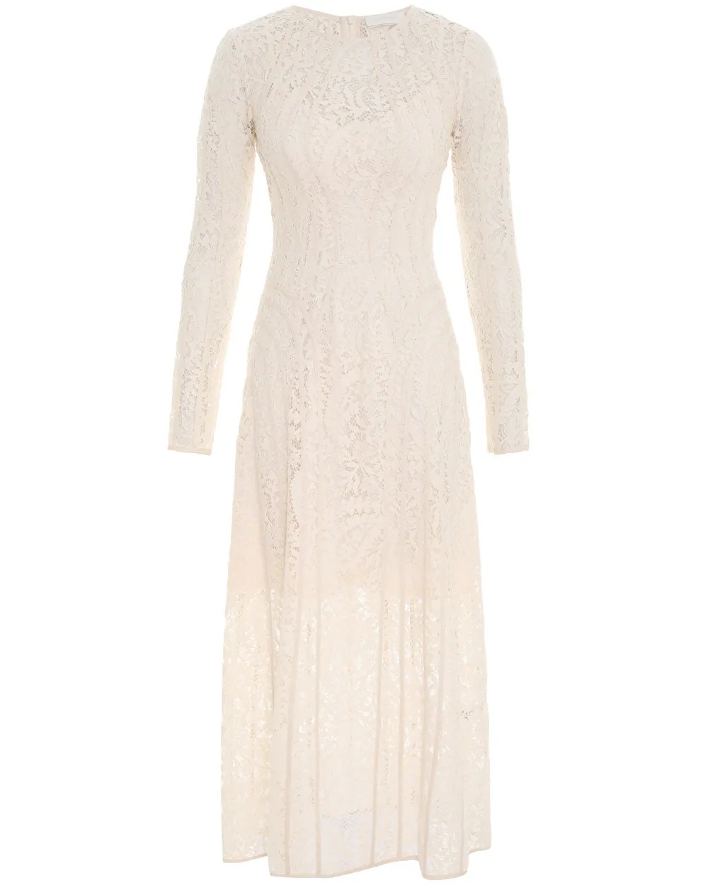 Cream Lace Devi Midi Dress