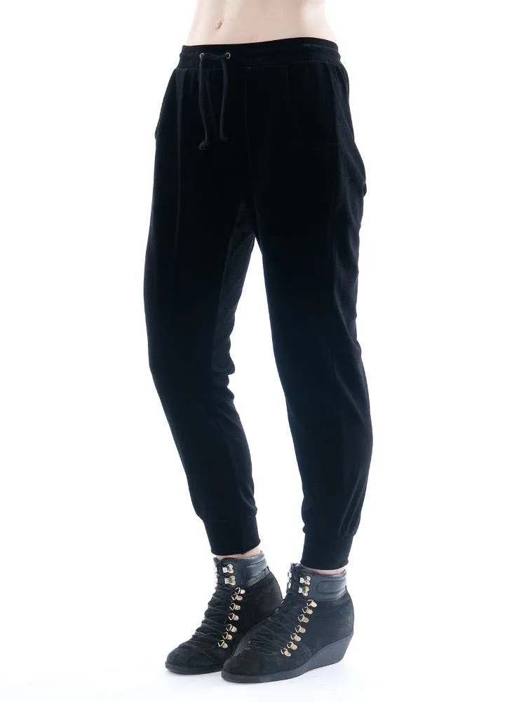 Donia - Black Velvet Jogger