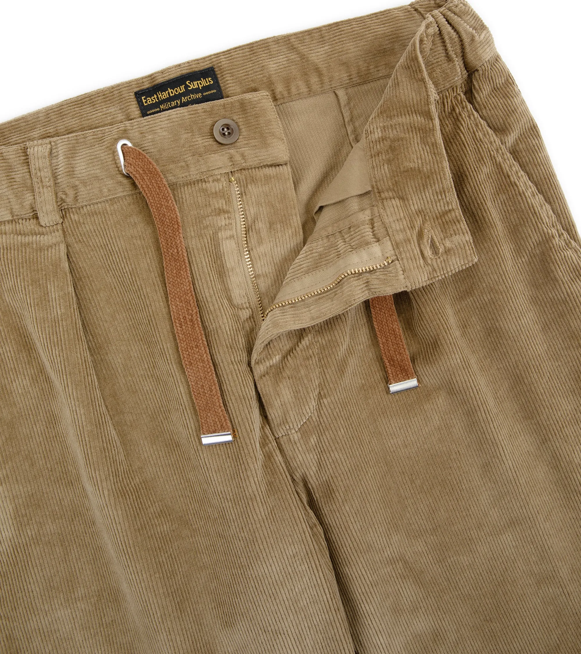 East Harbour Surplus Oxnard Washed Corduroy Easy Trousers: Khaki