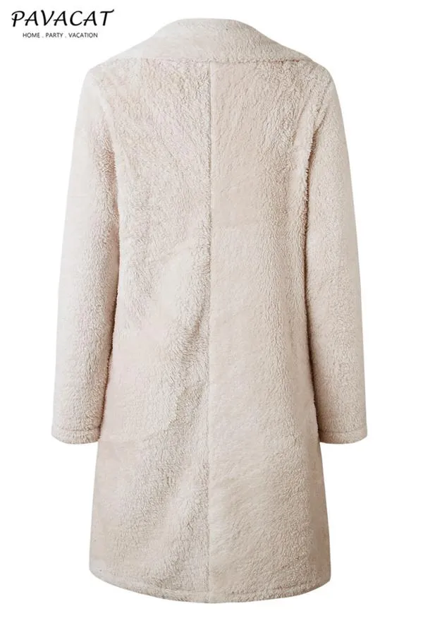 elveswallet Feeling of Warmth Faux Fur Longline Coat