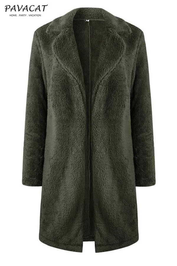 elveswallet Feeling of Warmth Faux Fur Longline Coat