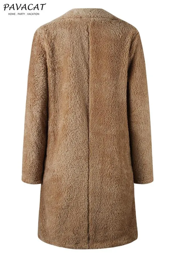 elveswallet Feeling of Warmth Faux Fur Longline Coat