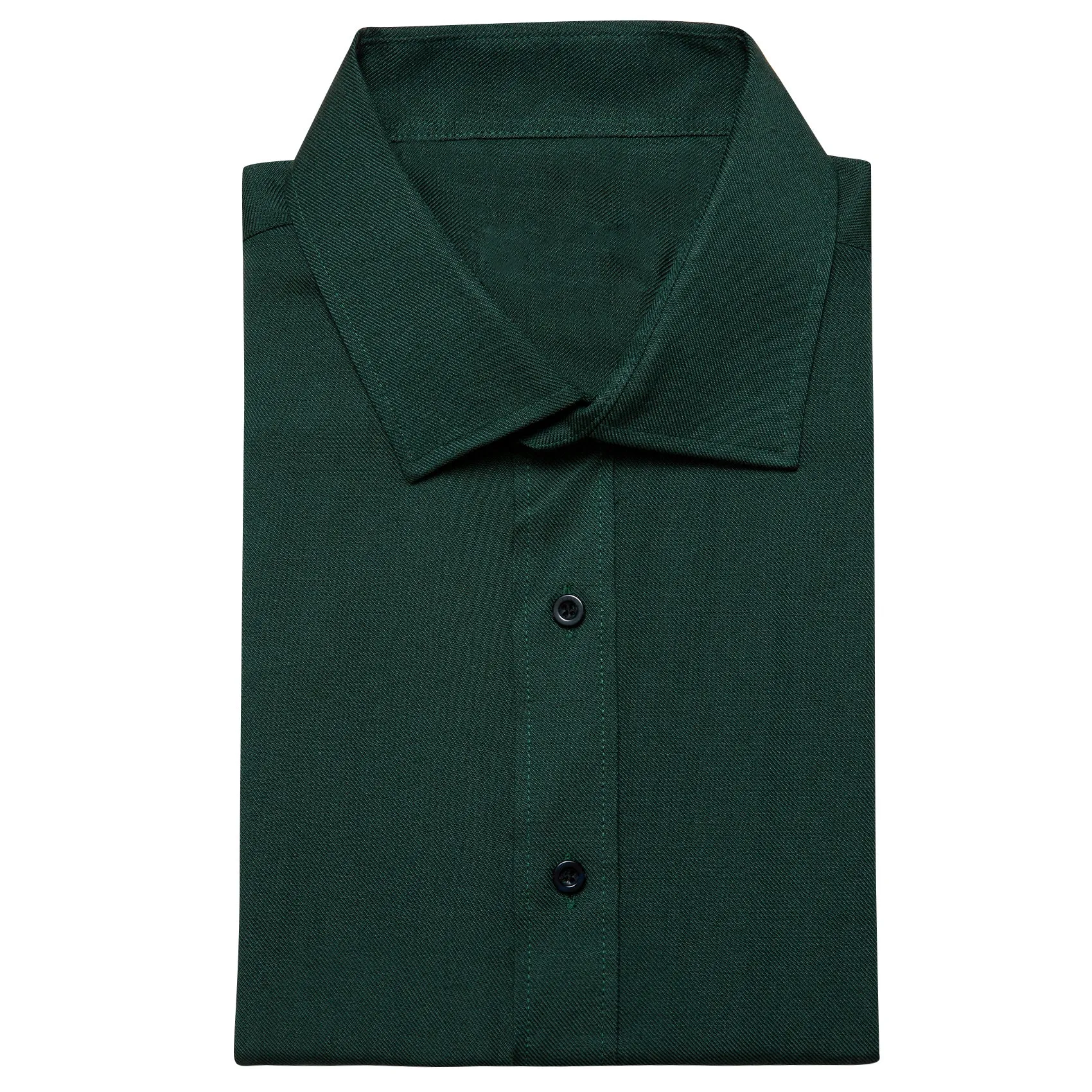 Emerald Green Solid Men's Long Sleeve Casual Shirt