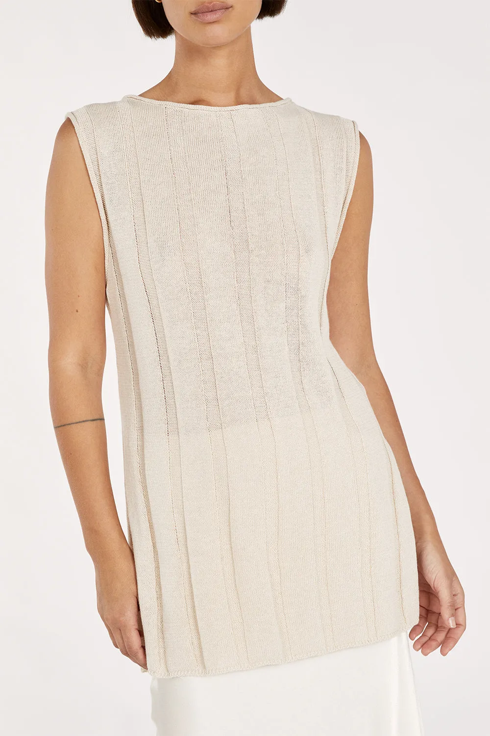 EMERY NATURAL LONGLINE TUNIC