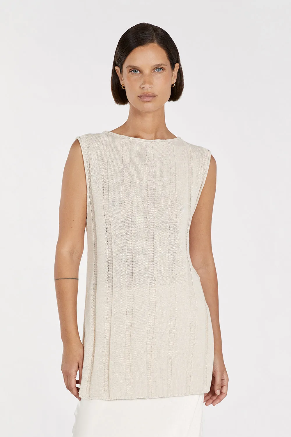 EMERY NATURAL LONGLINE TUNIC