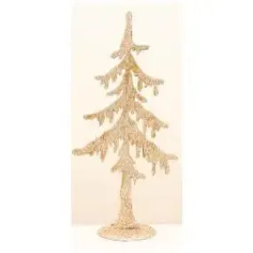 Enchante Champagne Gold Glitter Silhouette Tree 30cm