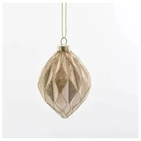 Enchante Champagne Lattice Drop 10cm Bauble