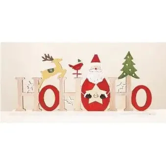 Enchante Joyful ’’hohoho’ Wooden Word Decor 34cm